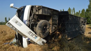 Afyonkarahisar’da yolcu otobüsü devrildi: 7 yaralı